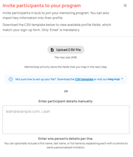 Bulk Invite