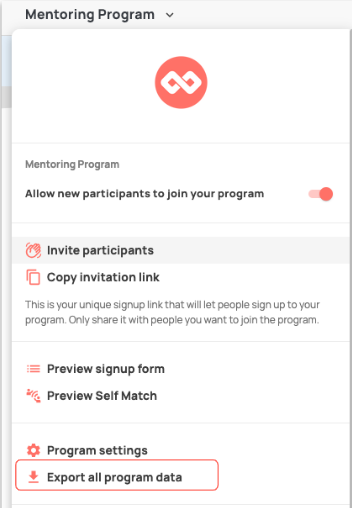 Export all program button with one click!
